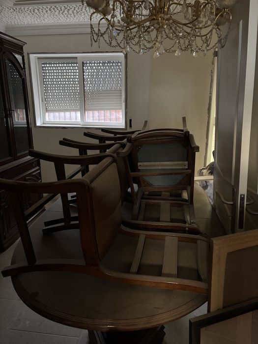 Mobilia  sala madeira mogno