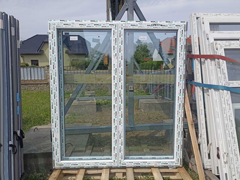 Okno tarasowe pcv 180/200 białe