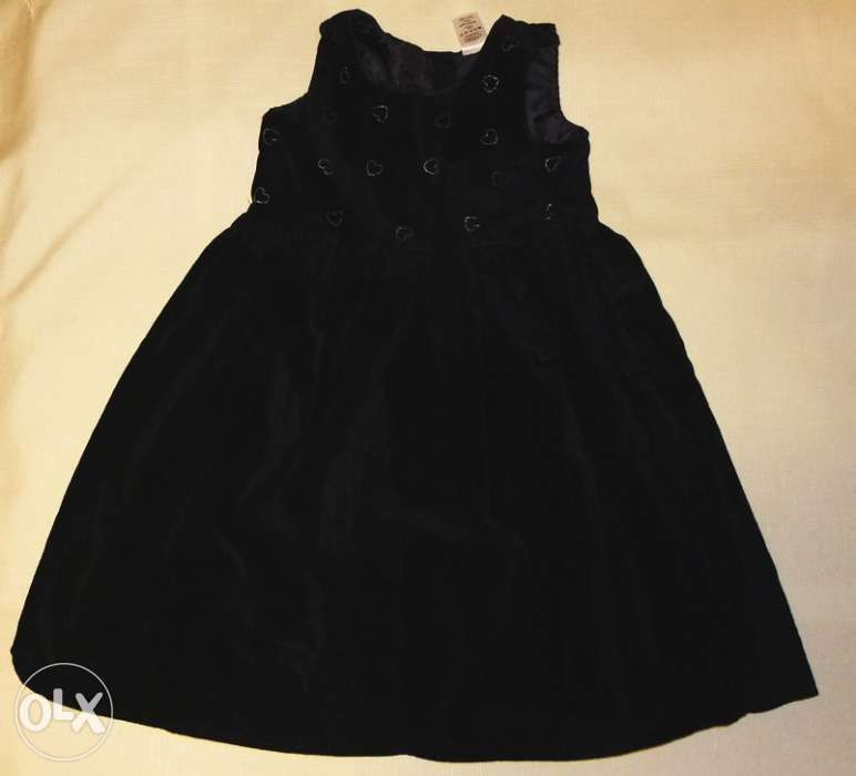 Sukienka świąteczna welurowa granatowa Tesco 116