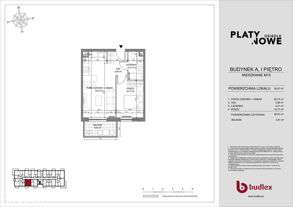 2-pokojowe mieszkanie 39 m² + balkon Bezpośrednio - Widok 2