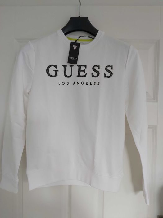 NOWA bluza biała GUESS xs sweter męska