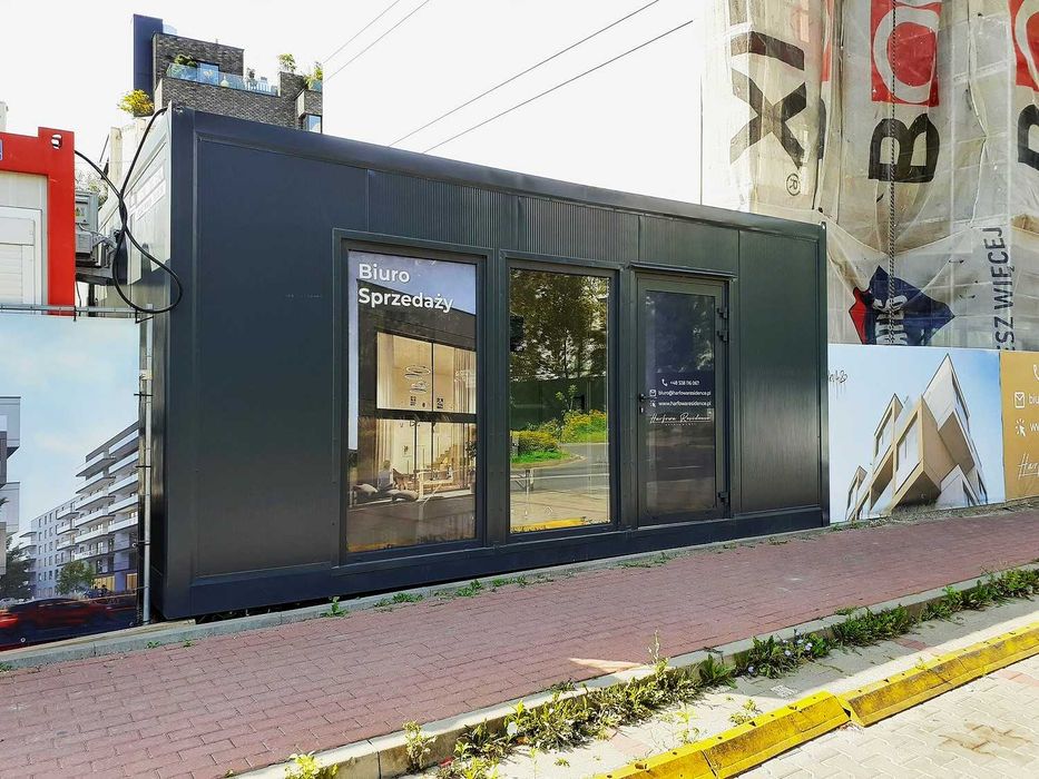 Wynajem Kontener pawilon handlowy sprzedażowy 18m2 WC+Aneks+Klima