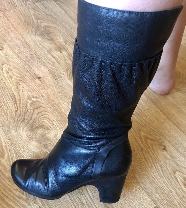 Сапоги Clarks (Интертоп), кожаные, демисезон, 39р