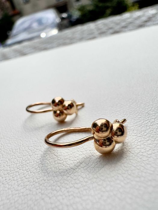 Złote kolczyki – próba 585, 1.43 g | Elegancki, nowoczesny design p.520