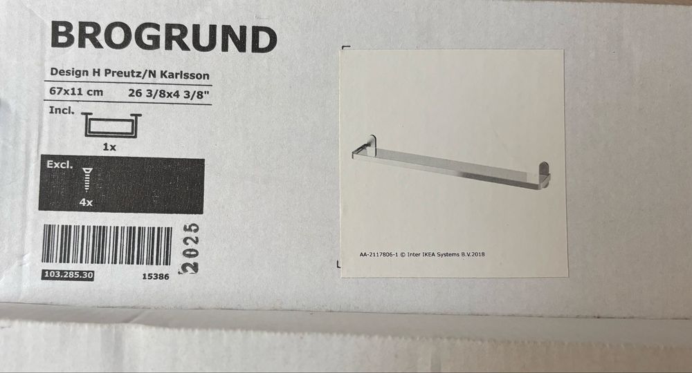 Estante de vidro e metal - Brogrund Ikea