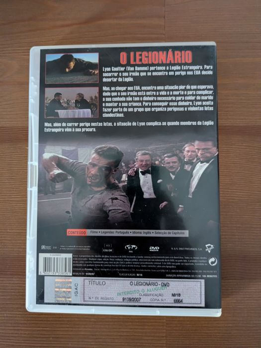DVD " O Legionário " 1990 (Optimo Estado)