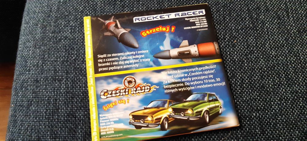 2 gry pc, czeski rajd i rocket racer, wyścigi prl
