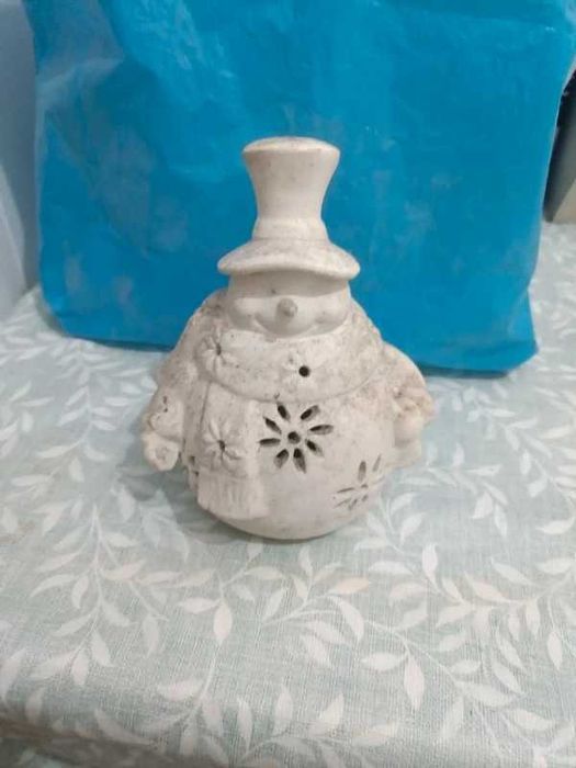 Boneco de neve em gesso