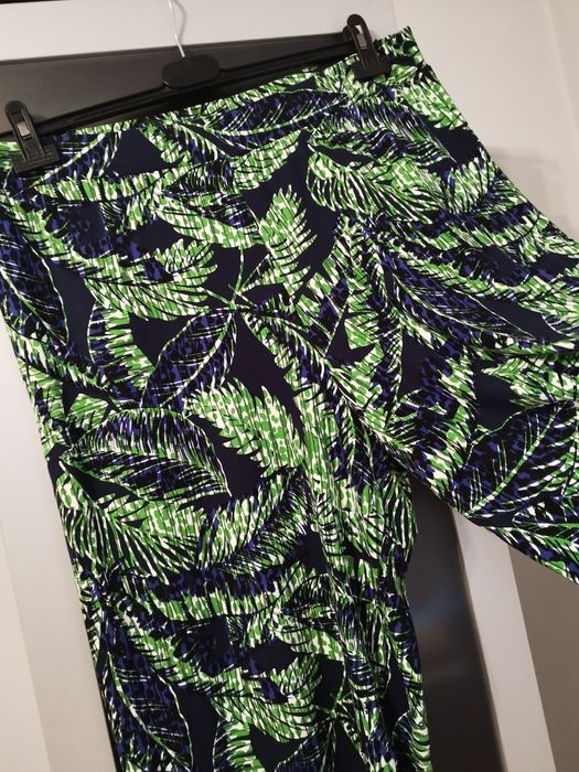 Spodnie szeroka nogawka, wysoki stan rm 46