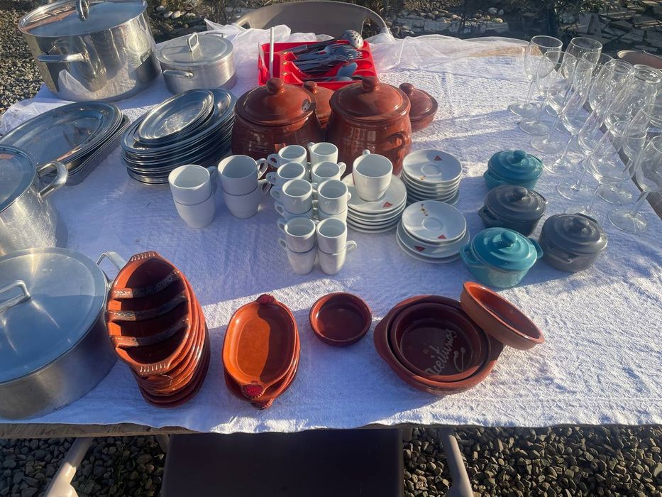 Copos, talheres, panelas e muito mais.