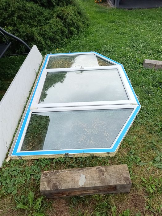 Okno plastikowe skośne