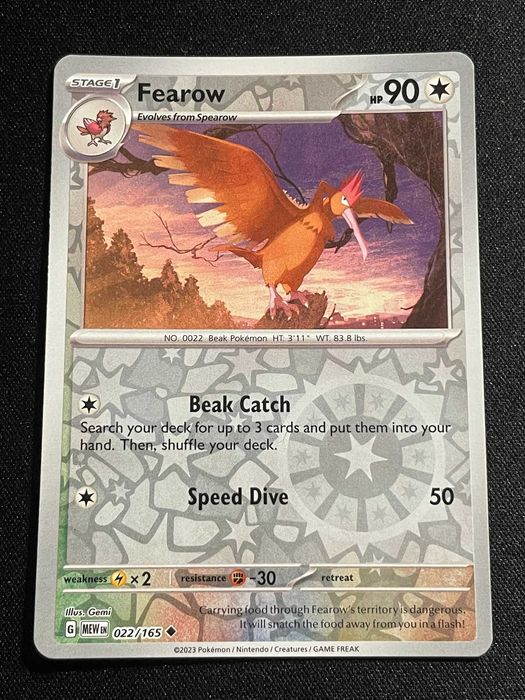 Pokémon Card 151 Fearow 22/165