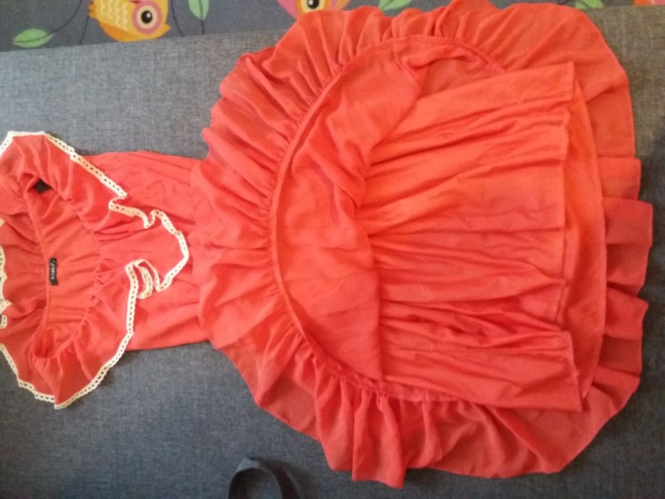 Платье фирменное персиковое сарафан летний летнее лето