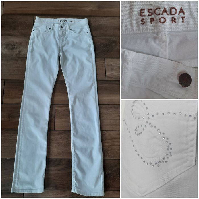 Escada sport jeansy kryształki swarovski 100% oryginalne! roz S/M