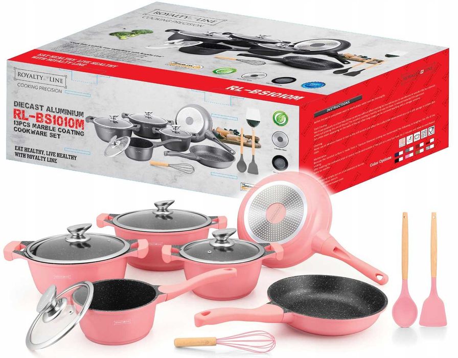 Zestaw garnków Royalty Line aluminiowe 10 el.