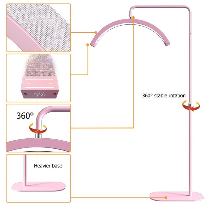 Luz para salão estética Ft-y9 com 2 suportes para telemóveis NOVO
