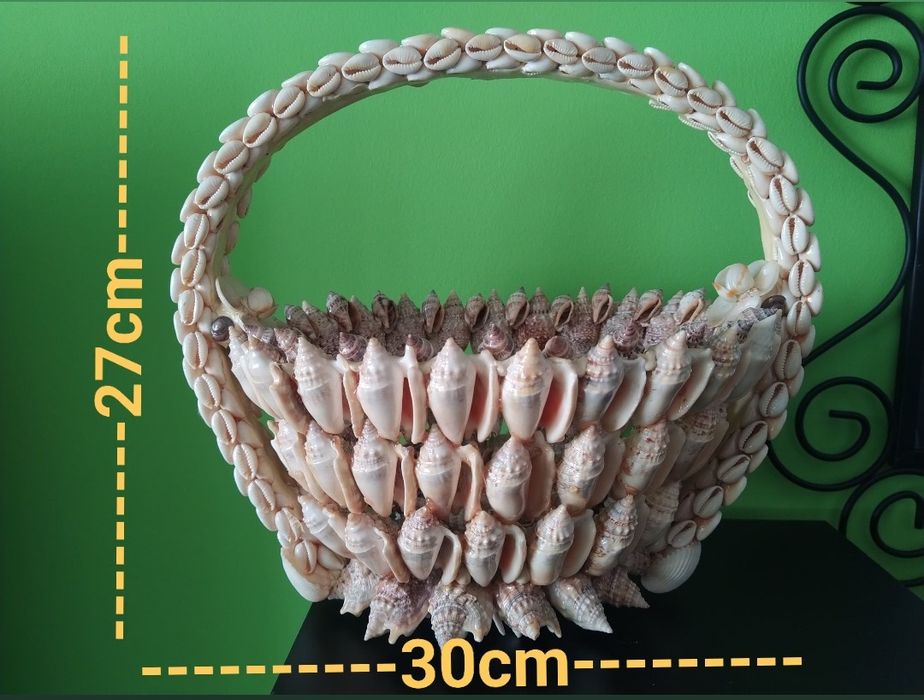 Cesto de búzios e conchas artesanal casa quarto apartamento vivenda.