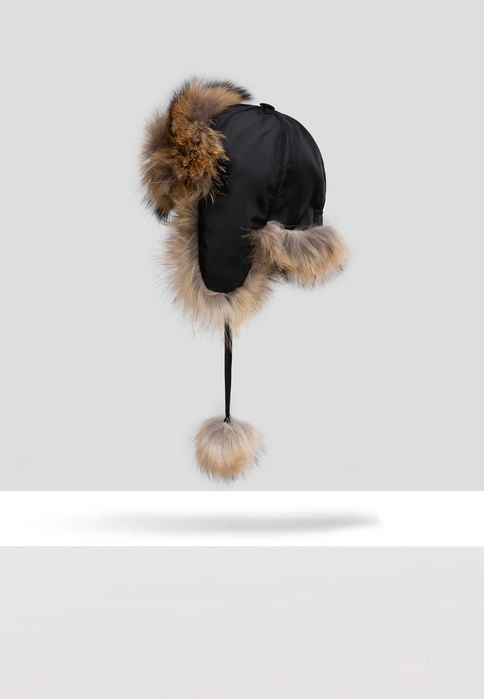 czapka futrzana naturalny jenot