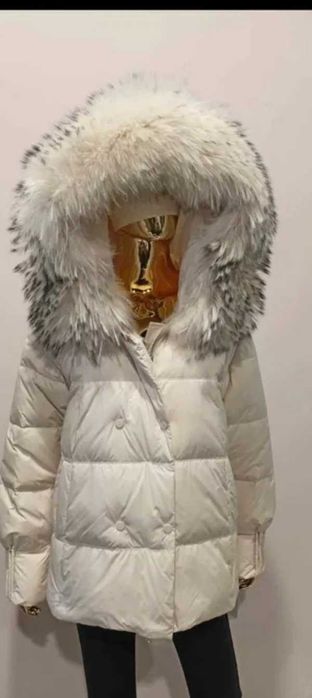 Puchowa kurtka new beż i Czarna