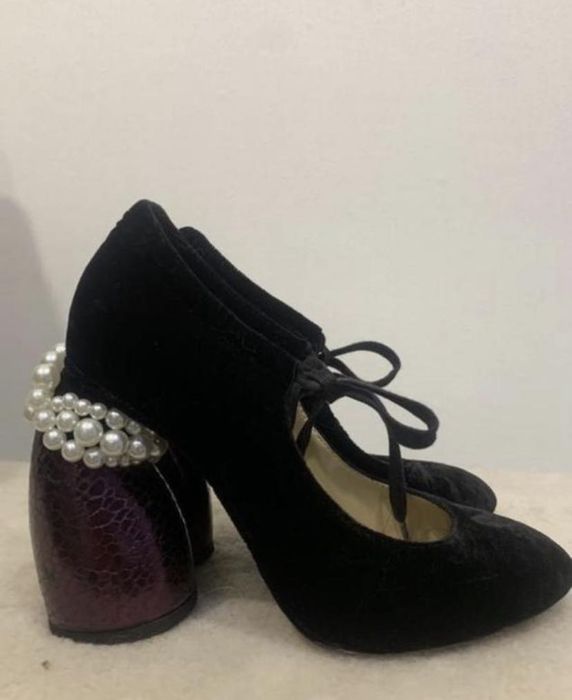 Dries van noten оксамитові  туфлі мері джейн