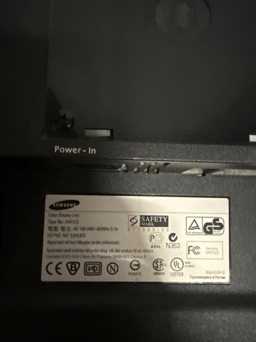 Monitor Samsung SyncMadter  172N