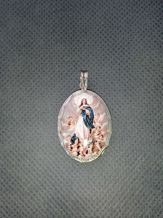 Medalha em Prata e Esmalte Nª Sra da Conceição