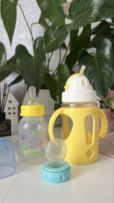 Набор силиконовой посуды детской посуд для малюка слюнявчик+подарки