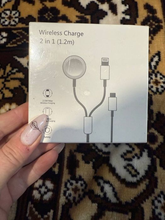 Бездротова зарядка 2-в-1 з кабелем