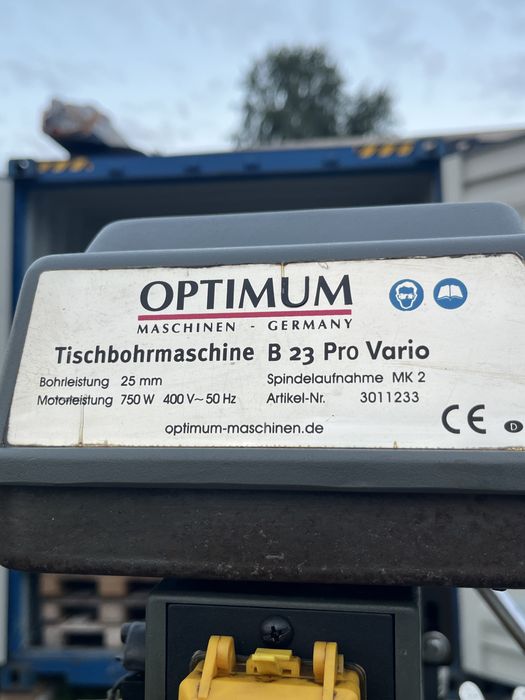 Wiertarka stołowa OPTIMUM B23 Pro Vario · 750W · MK2 · 400V