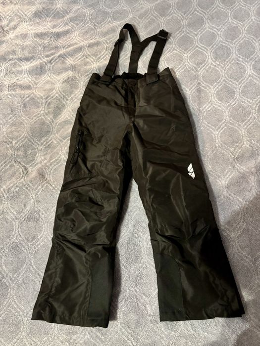 Spodnie narciarskie czarne z odblaskami Crivit rozmiar 122/128, 6-7lat