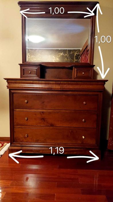 Toucador em Madeira de Cerejeira Maciça