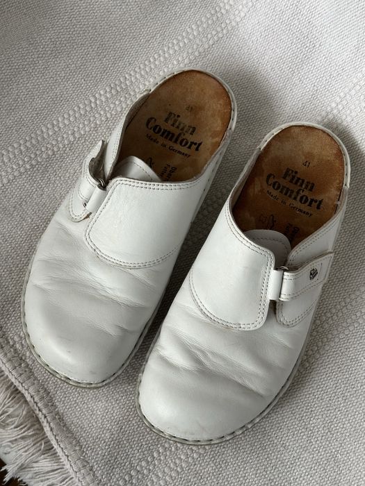 41 р ШКІРЯНІ анатомічні тапки клоги Finn Comfort