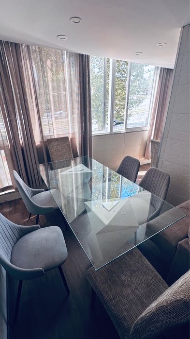 mesa de vidro moderna