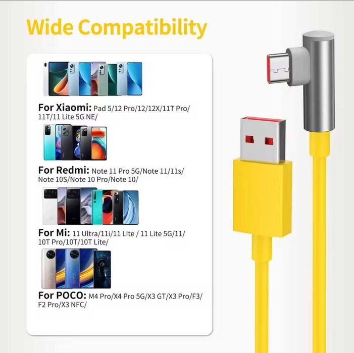 Зарядний кабель usb-tape c для Xiaomi,(1.8м)