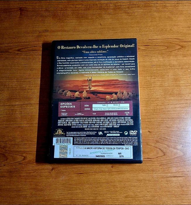 MAIOR HISTÓRIA DE TODOS OS TEMPOS (Max von Sydow/Dorothy McGuire) 1965