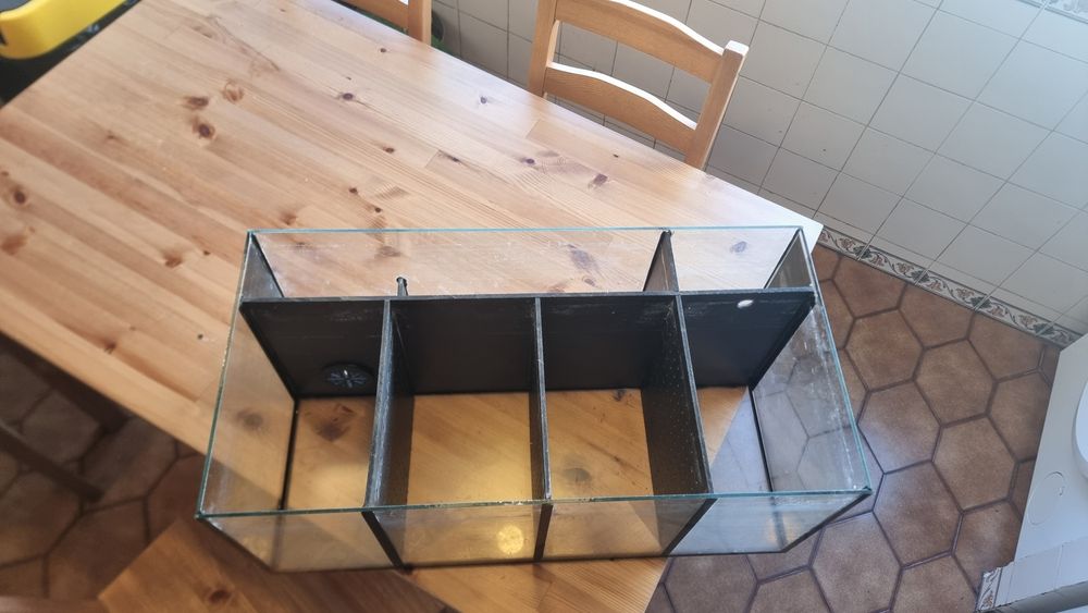 AQUÁRIO 60x30x26 com 4 repartições,  ideal para criadores de peixes