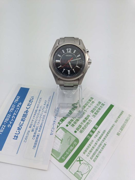 Мужские часы Seiko Solar SBTM077 титан радиоконтроль сапфир Japan made