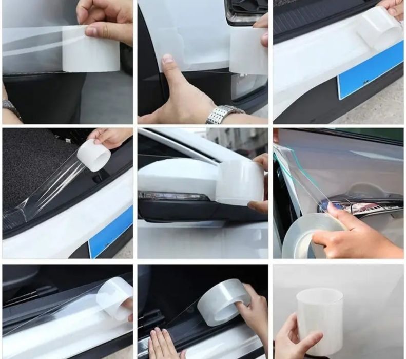 Захисна поліуретанова стрічка, самоклеюча  ,для захисту порогів , авто