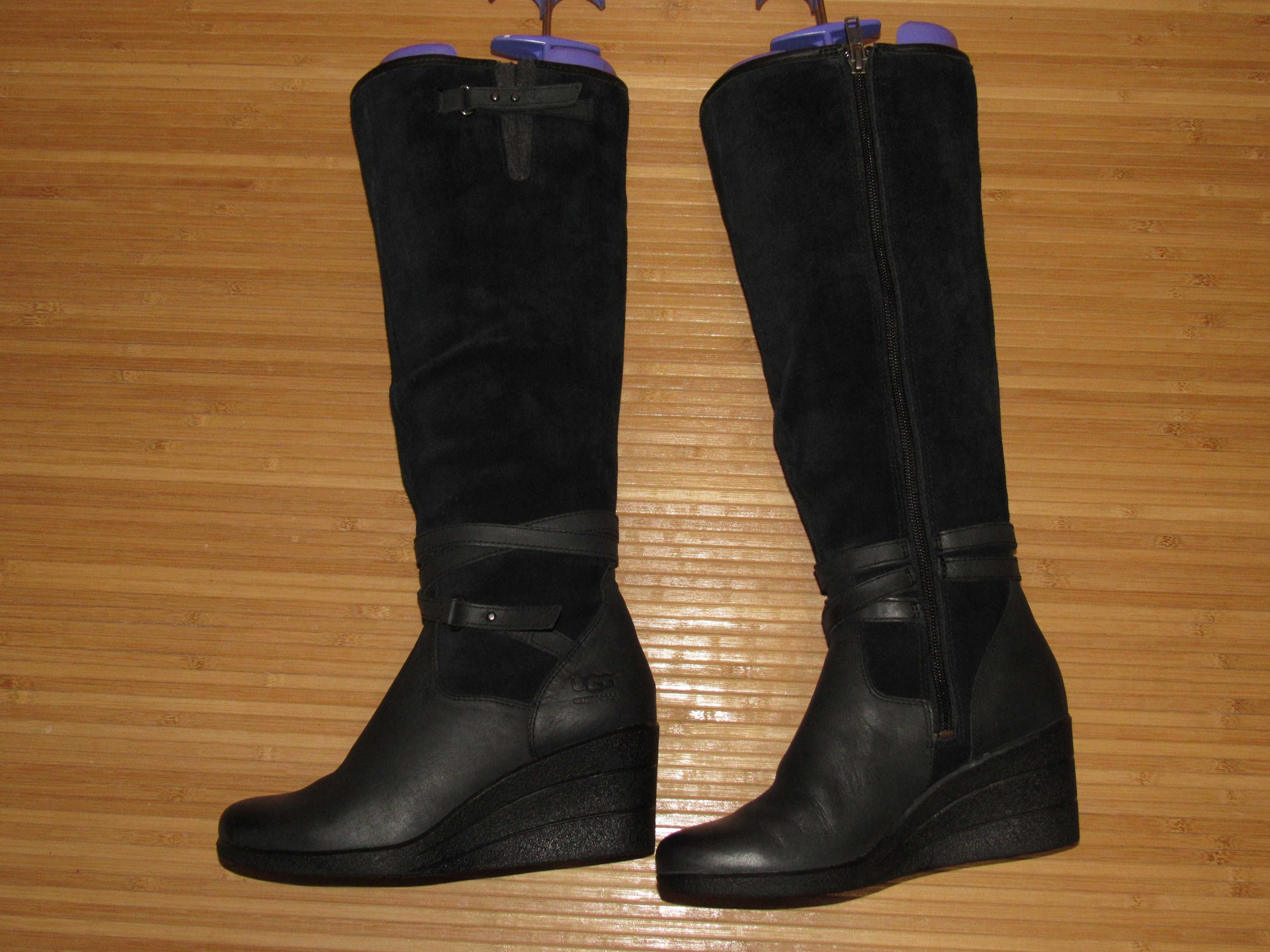 Ugg leather cheap wedge boots
