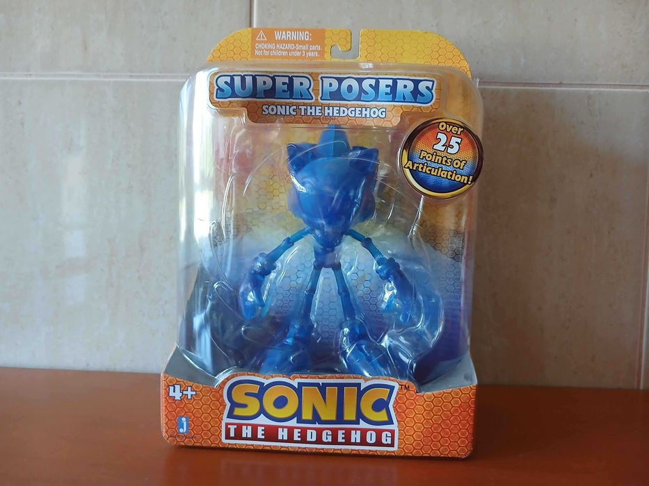Sonic the Hedgehog Super Posers Figura 2010 Jazwares Translucente Rara Nova