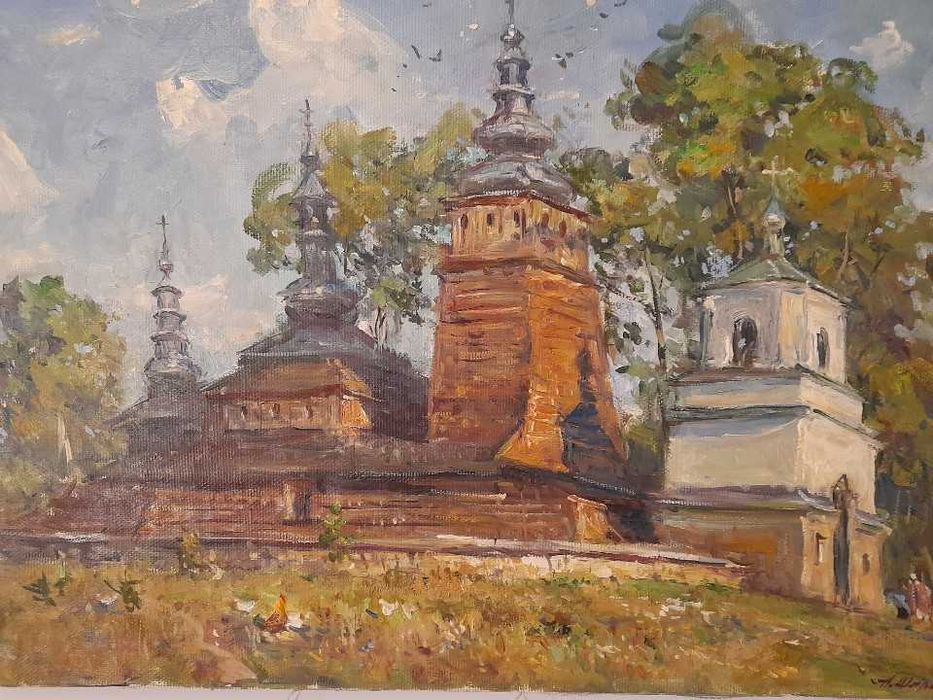 olej na płótnie Cerkiew w Owczarach