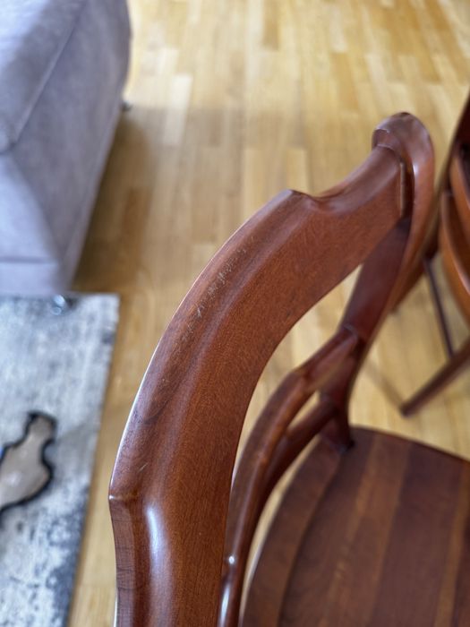 Mesa sala de jantar extensivel em cerejeira + 5 cadeiras
