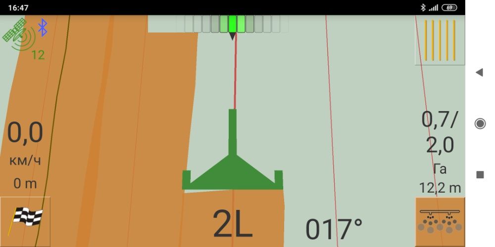 Агронавігатор, система паралельного водіння GPS для трактра "Промінь2"