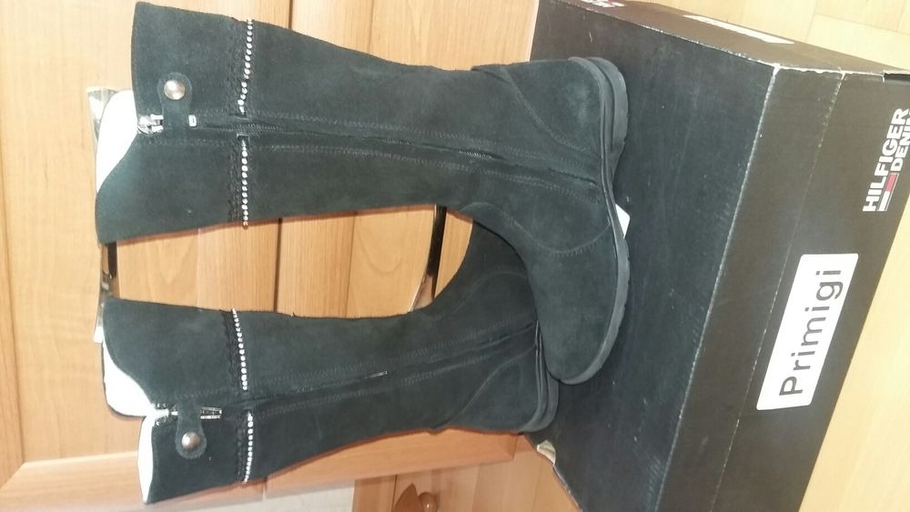 Сапоги замшевые очень эффектные primigi hilfiger denim р.30