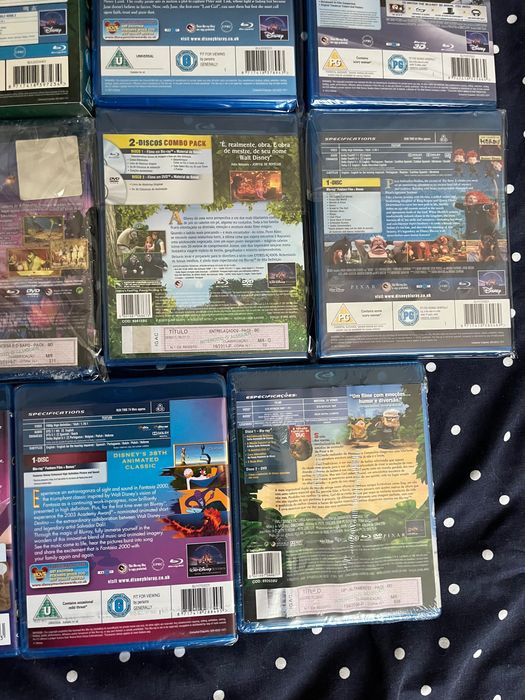 Disney/ Pixar Blu-Ray Bambi, Dumbo, Cinderela, Brave, Up, Rei Leão