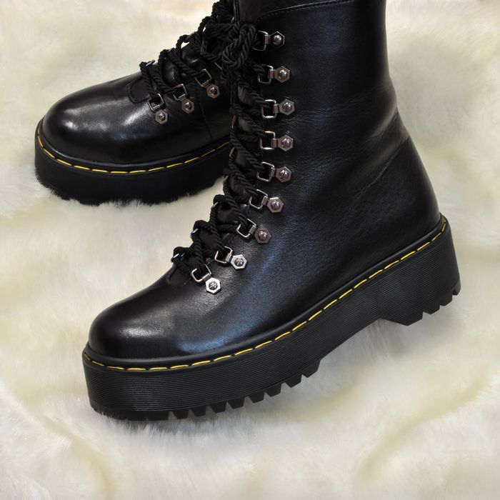 Жіночі високі черевики зимові демі натуральні Dr. Martens р. 39 40 41