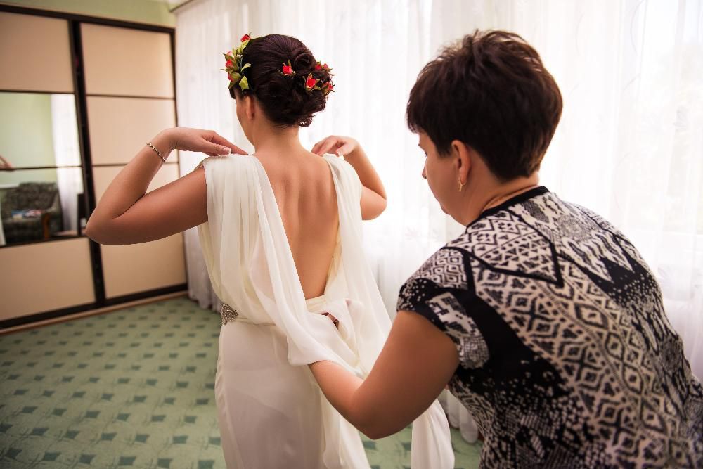 шикарное свадебное платье в греческом стиле