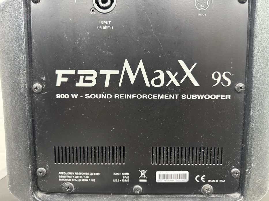 FBT MaxX 9 S oraz nowy wzmacniacz okazja 900w rms cena za set