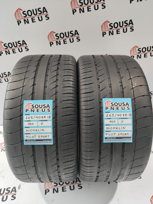 160 Euros 2 pneus semi novos 265-40 ZR18 Michelin 101y Oferta Portes