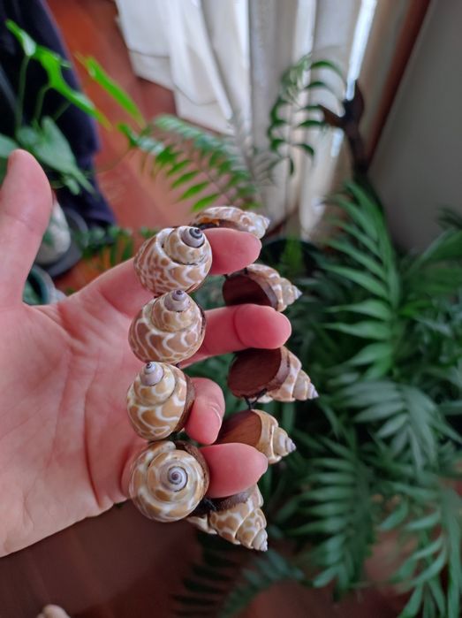 Pulseira vintage búzios grandes